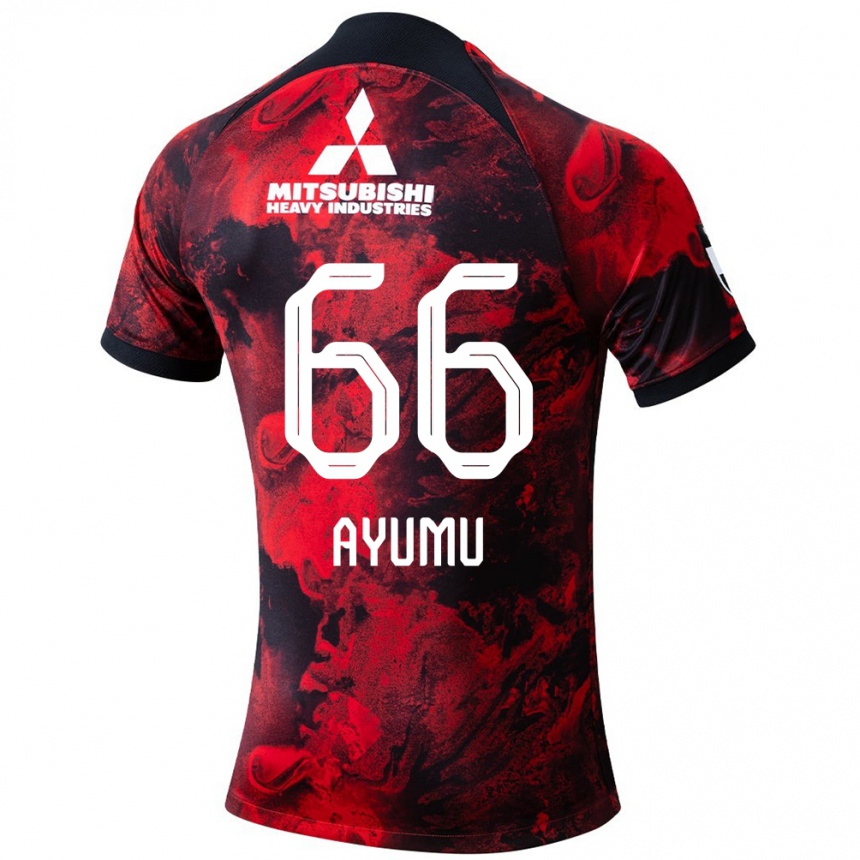 Niño Fútbol Camiseta Ayumu Ohata #66 Negro Rojo 1ª Equipación 2024/25