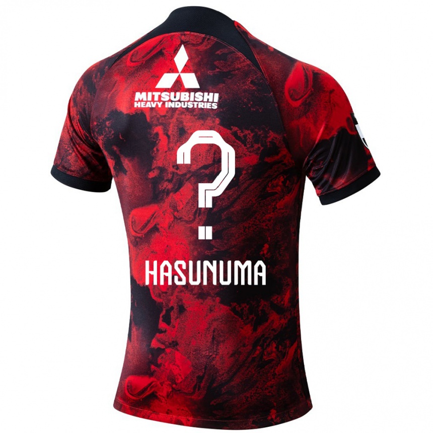 Niño Fútbol Camiseta Shunsuke Hasunuma #0 Negro Rojo 1ª Equipación 2024/25