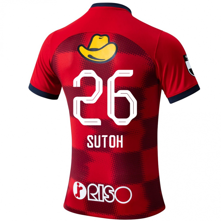 Niño Fútbol Camiseta Naoki Suto #26 Rojo Azul Blanco 1ª Equipación 2024/25