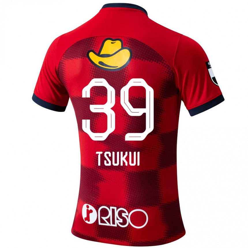 Niño Fútbol Camiseta Keisuke Tsukui #39 Rojo Azul Blanco 1ª Equipación 2024/25