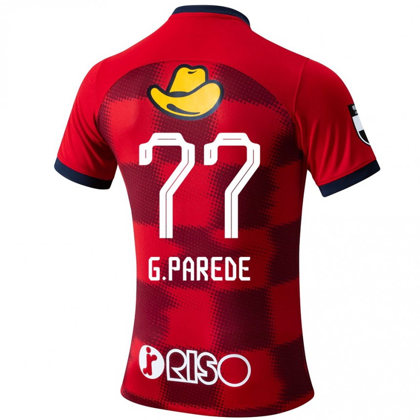 Niño Fútbol Camiseta Guilherme Parede #77 Rojo Azul Blanco 1ª Equipación 2024/25