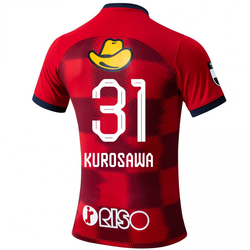 Niño Fútbol Camiseta Shoei Kurosawa #31 Rojo Azul Blanco 1ª Equipación 2024/25