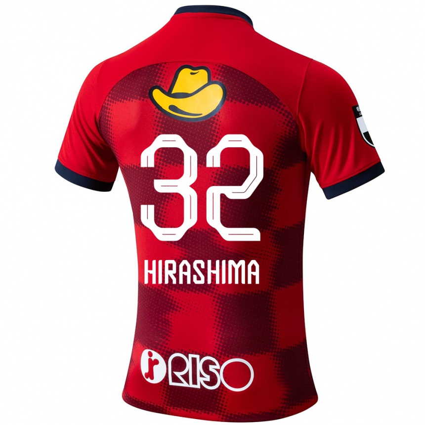 Niño Fútbol Camiseta Daigo Hirashima #32 Rojo Azul Blanco 1ª Equipación 2024/25