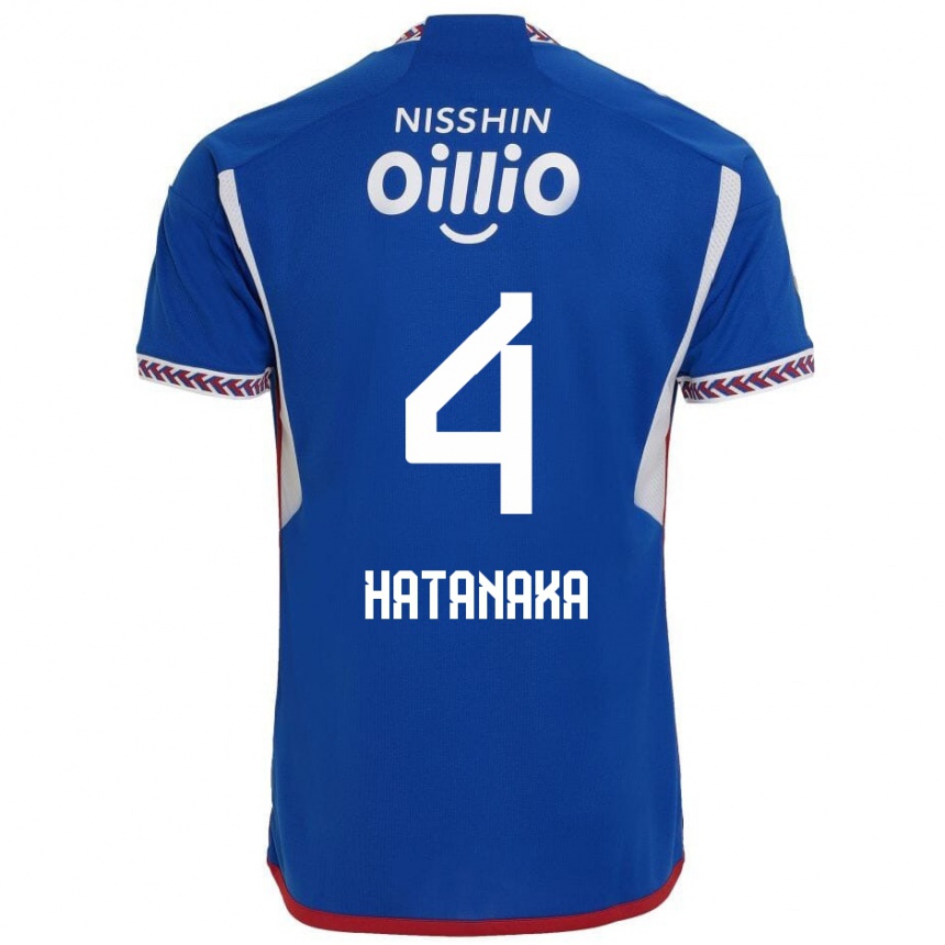 Niño Fútbol Camiseta Shinnosuke Hatanaka #4 Azul Blanco Rojo 1ª Equipación 2024/25