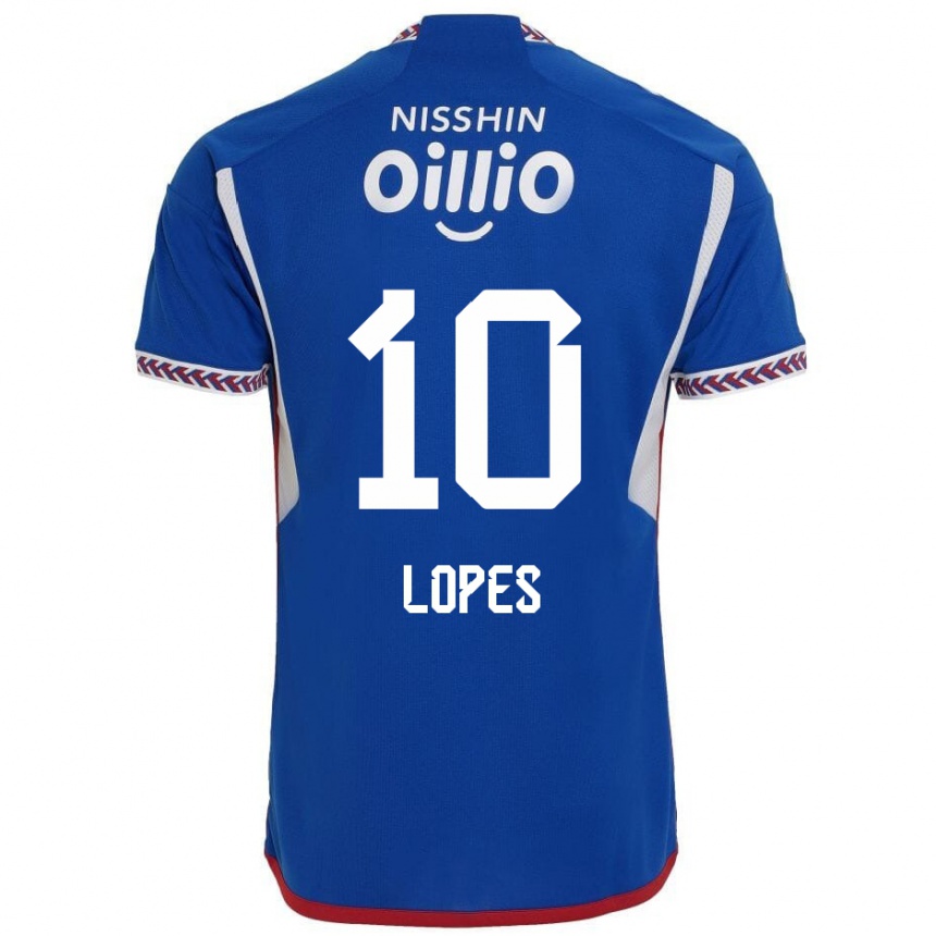 Niño Fútbol Camiseta Anderson Lopes #10 Azul Blanco Rojo 1ª Equipación 2024/25