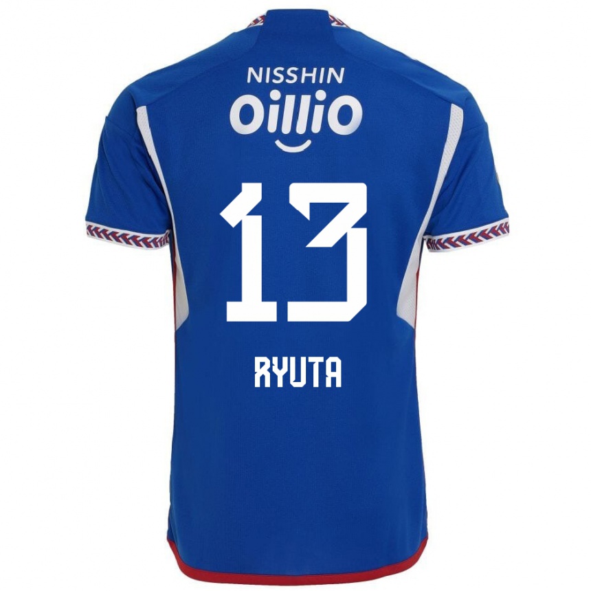 Niño Fútbol Camiseta Ryuta Koike #13 Azul Blanco Rojo 1ª Equipación 2024/25