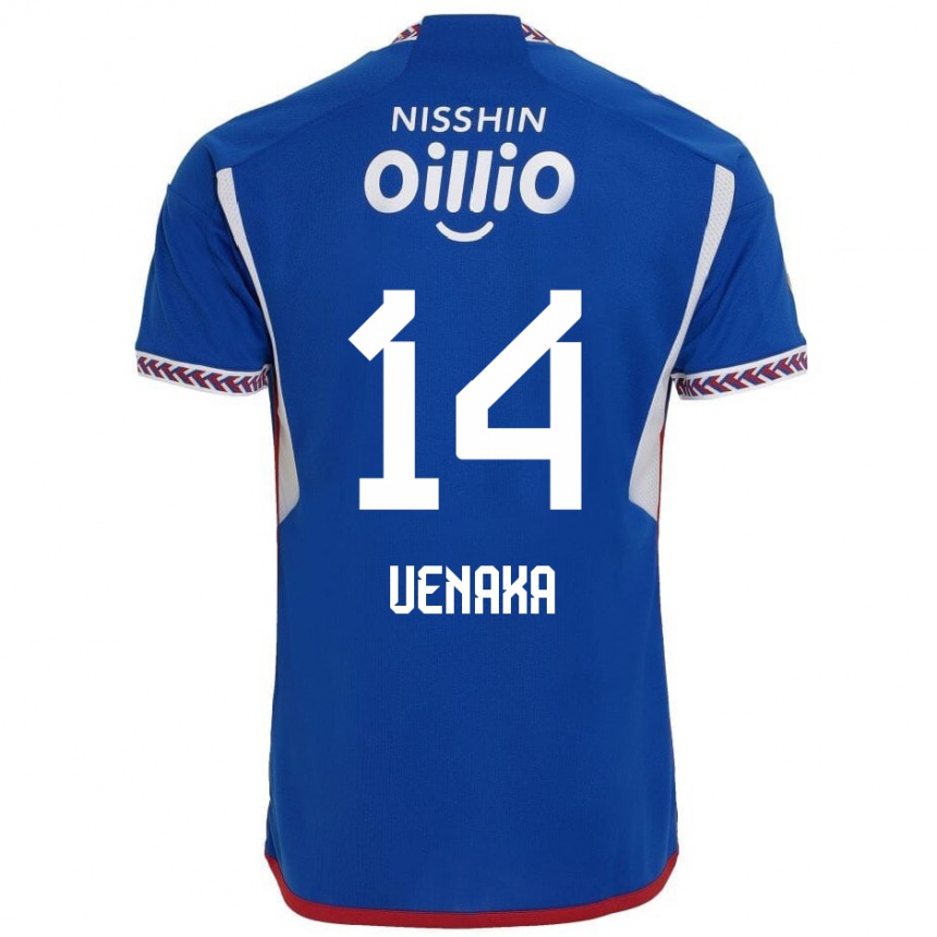 Niño Fútbol Camiseta Asahi Uenaka #14 Azul Blanco Rojo 1ª Equipación 2024/25