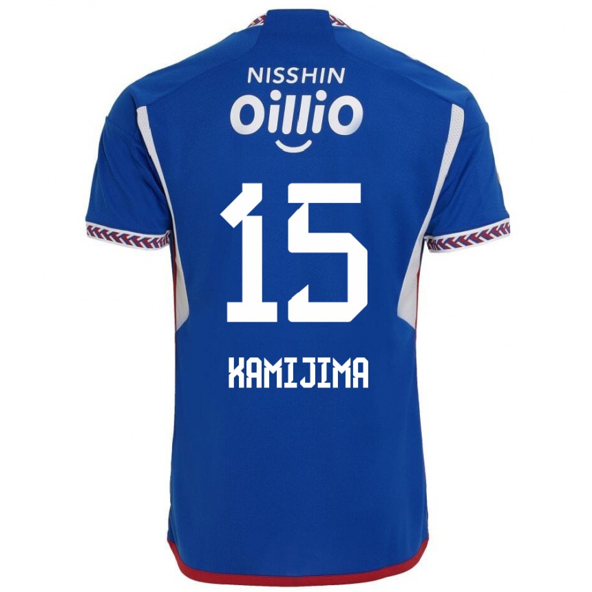 Niño Fútbol Camiseta Takumi Kamijima #15 Azul Blanco Rojo 1ª Equipación 2024/25