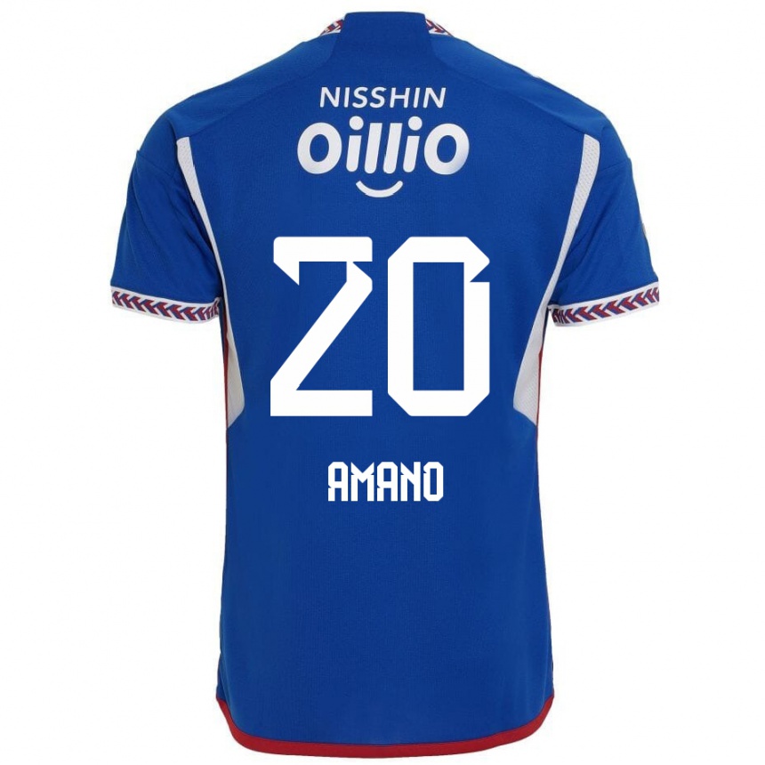 Niño Fútbol Camiseta Jun Amano #20 Azul Blanco Rojo 1ª Equipación 2024/25