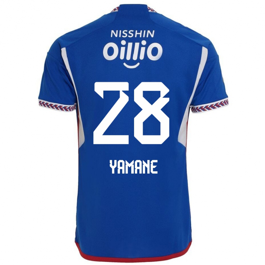 Niño Fútbol Camiseta Riku Yamane #28 Azul Blanco Rojo 1ª Equipación 2024/25