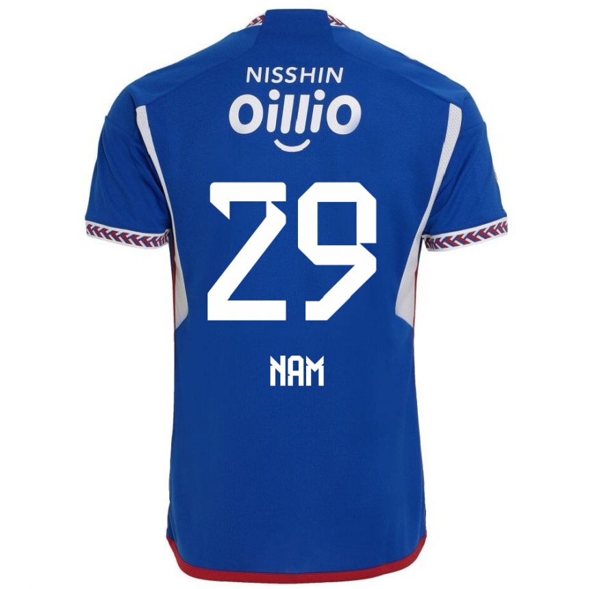 Niño Fútbol Camiseta Tae-Hee Nam #29 Azul Blanco Rojo 1ª Equipación 2024/25