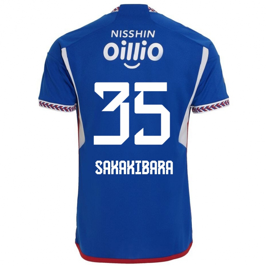 Niño Fútbol Camiseta Keigo Sakakibara #35 Azul Blanco Rojo 1ª Equipación 2024/25