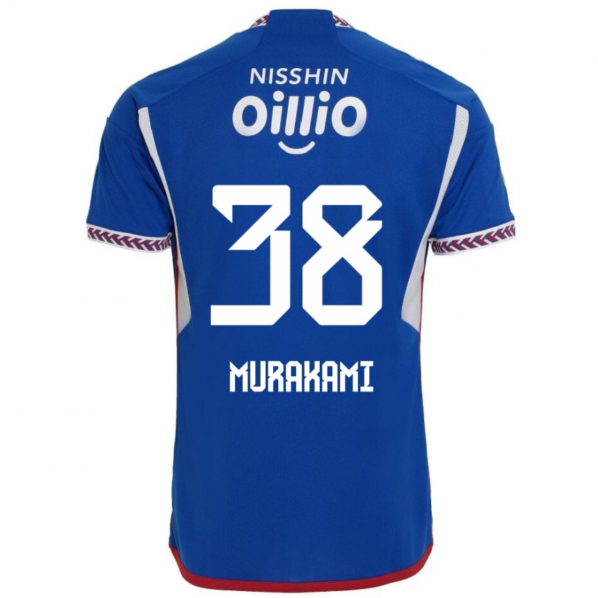 Niño Fútbol Camiseta Yuhi Murakami #38 Azul Blanco Rojo 1ª Equipación 2024/25