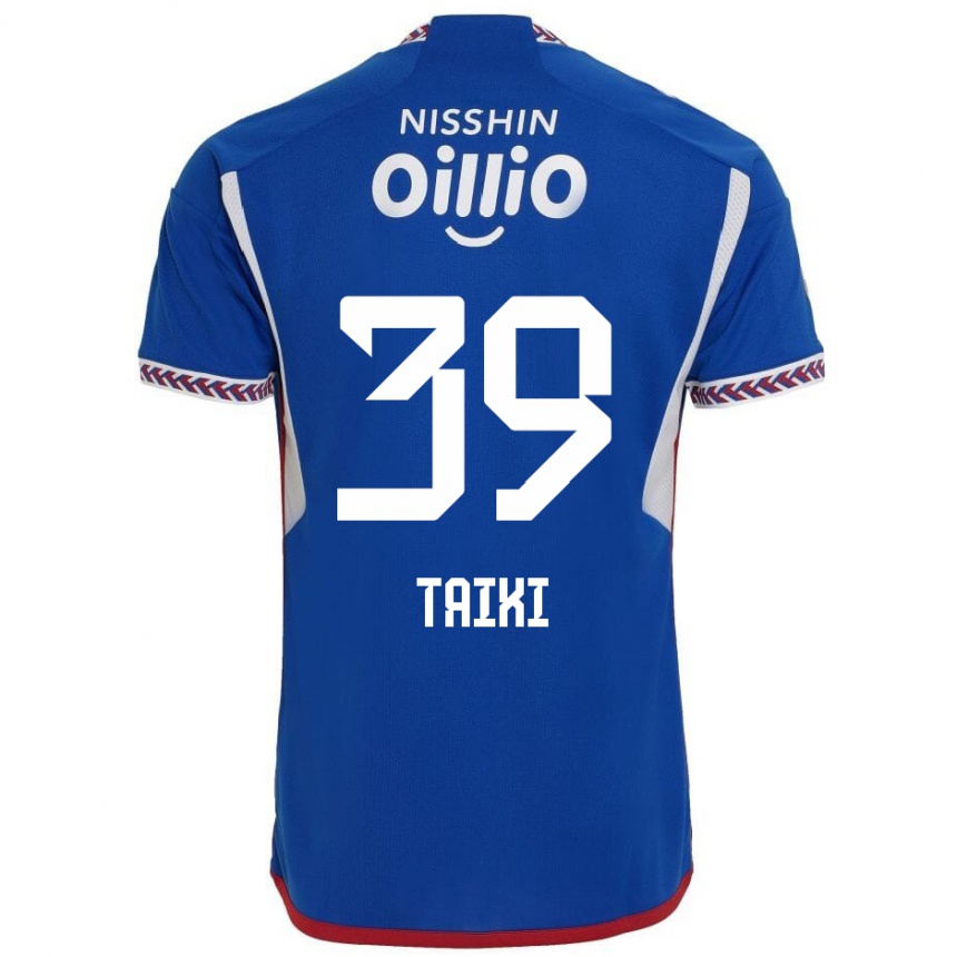 Niño Fútbol Camiseta Taiki Watanabe #39 Azul Blanco Rojo 1ª Equipación 2024/25