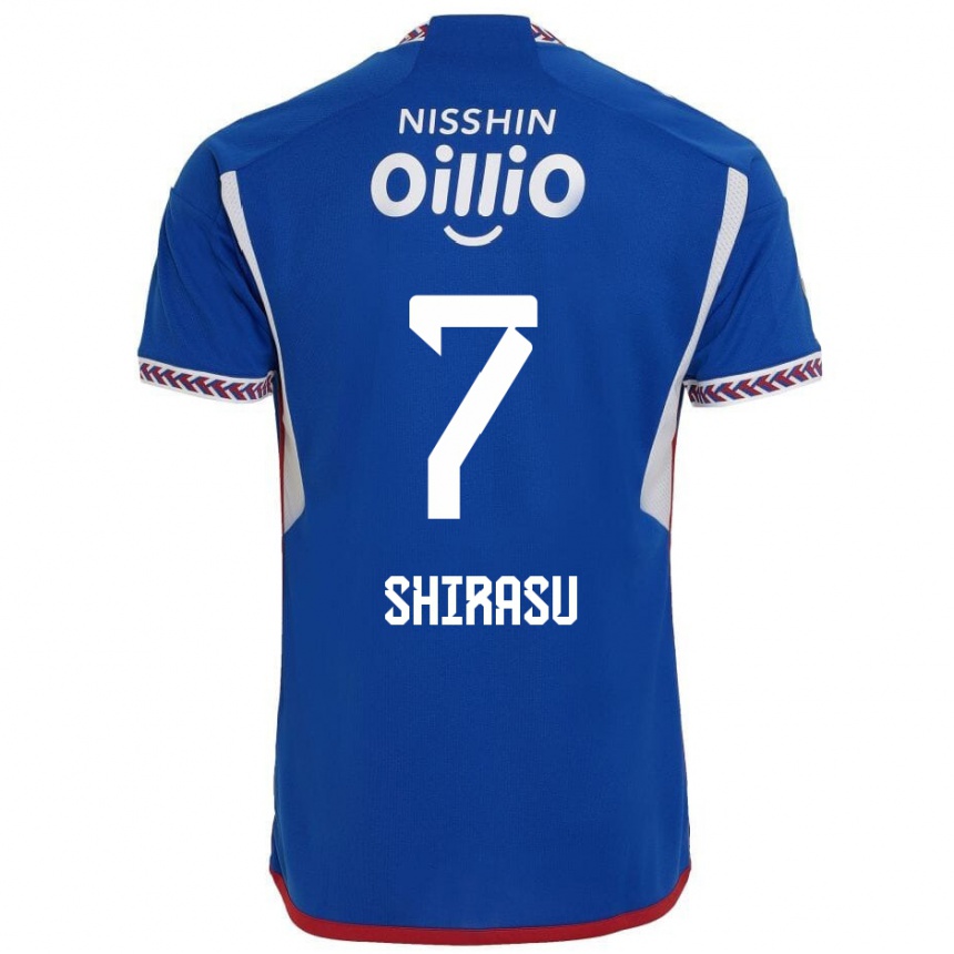 Niño Fútbol Camiseta Kento Shirasu #7 Azul Blanco Rojo 1ª Equipación 2024/25