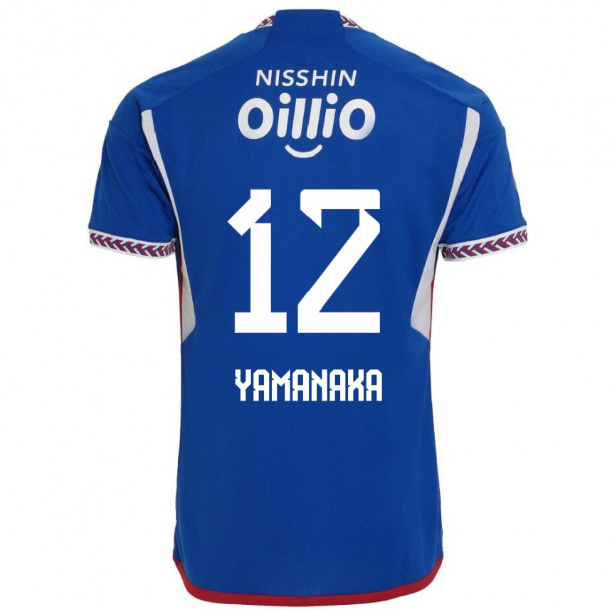 Niño Fútbol Camiseta Yuki Yamanaka #12 Azul Blanco Rojo 1ª Equipación 2024/25