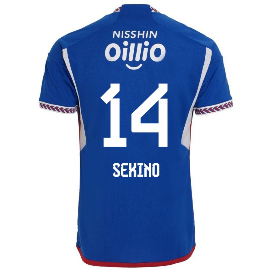 Niño Fútbol Camiseta Aiki Sekino #14 Azul Blanco Rojo 1ª Equipación 2024/25