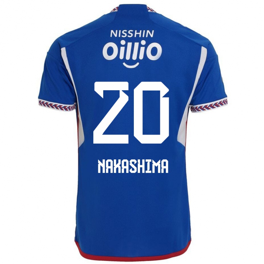 Niño Fútbol Camiseta Rikuto Nakashima #20 Azul Blanco Rojo 1ª Equipación 2024/25