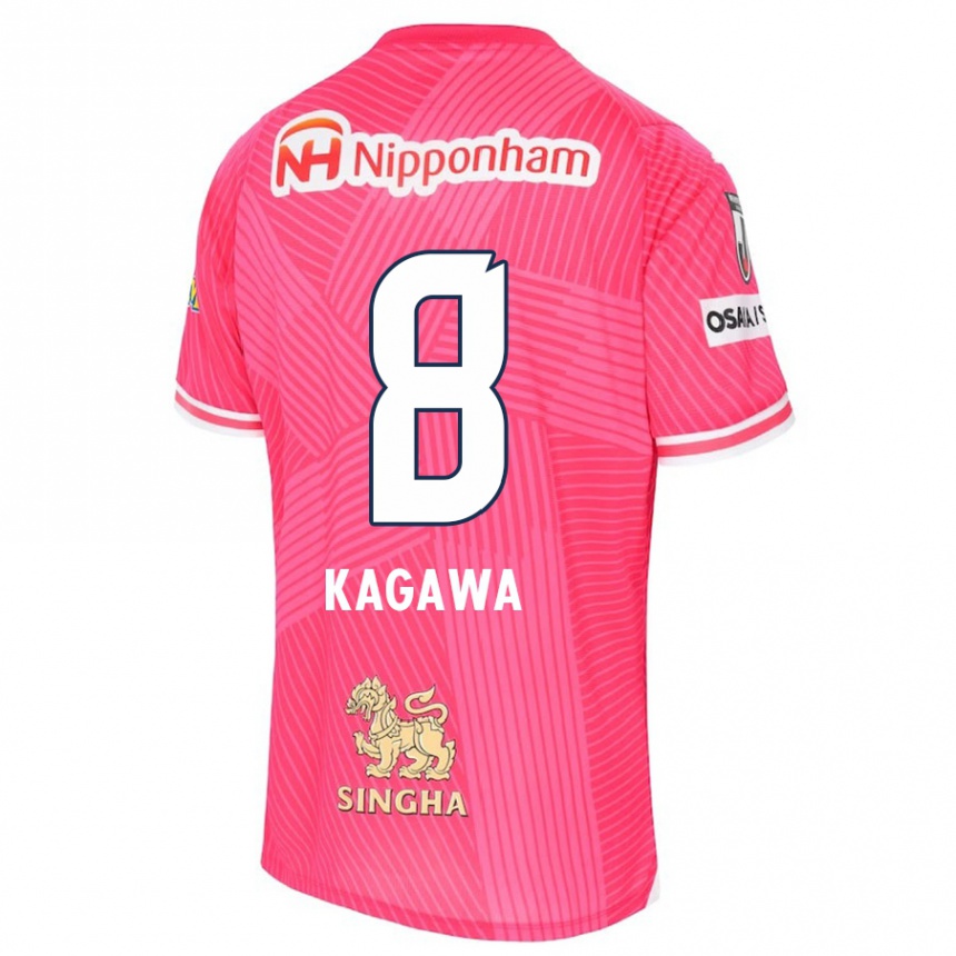 Niño Fútbol Camiseta Shinji Kagawa #8 Rosa Blanco 1ª Equipación 2024/25