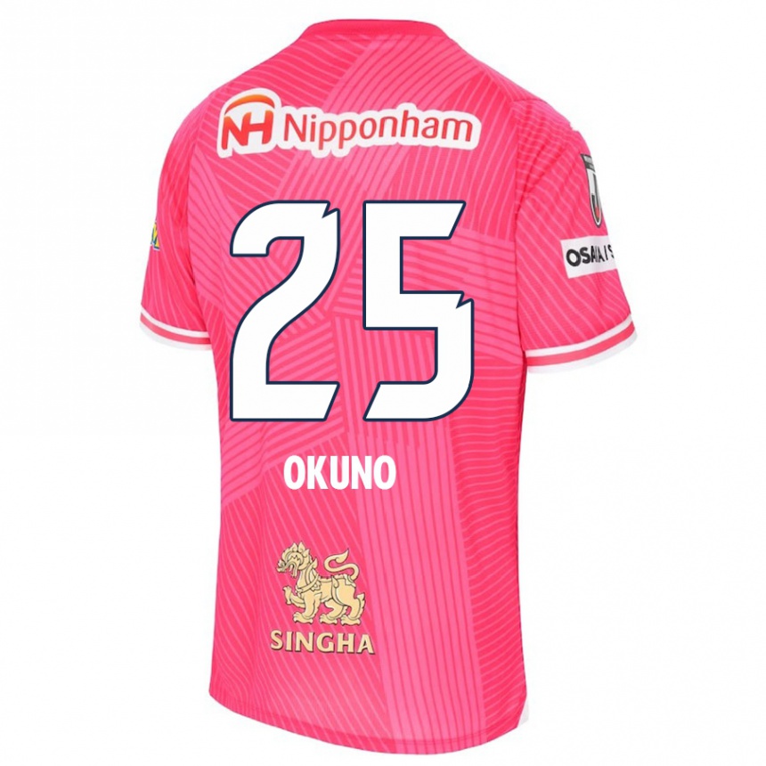 Niño Fútbol Camiseta Hiroaki Okuno #25 Rosa Blanco 1ª Equipación 2024/25