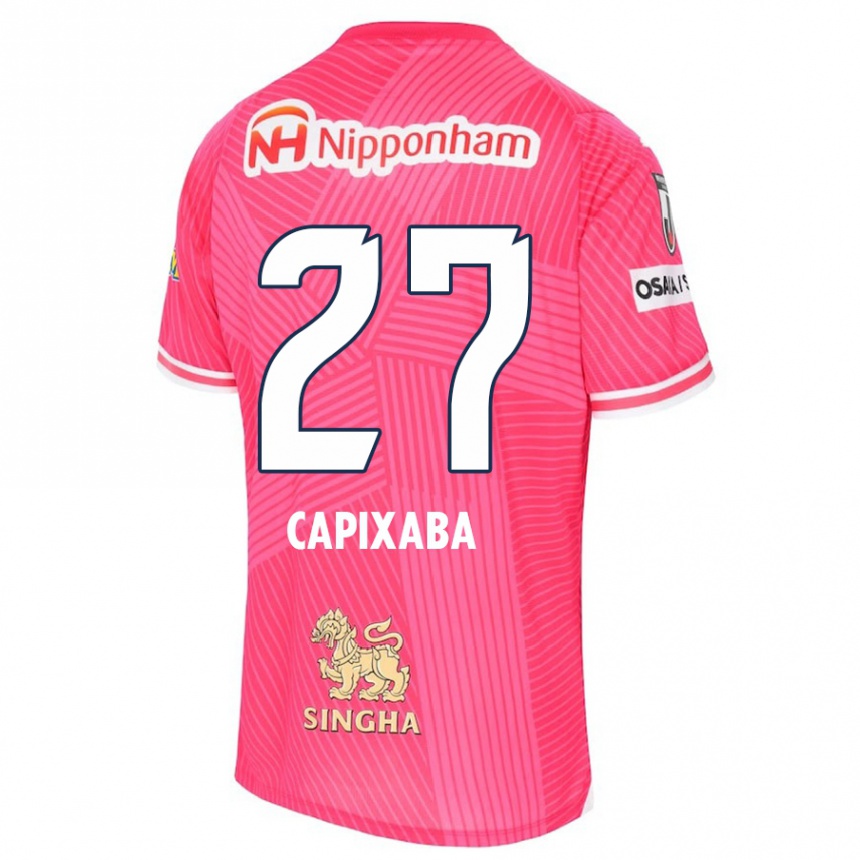 Niño Fútbol Camiseta Capixaba #27 Rosa Blanco 1ª Equipación 2024/25