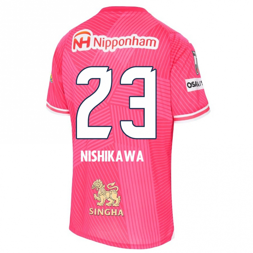 Niño Fútbol Camiseta Hiroki Nishikawa #23 Rosa Blanco 1ª Equipación 2024/25