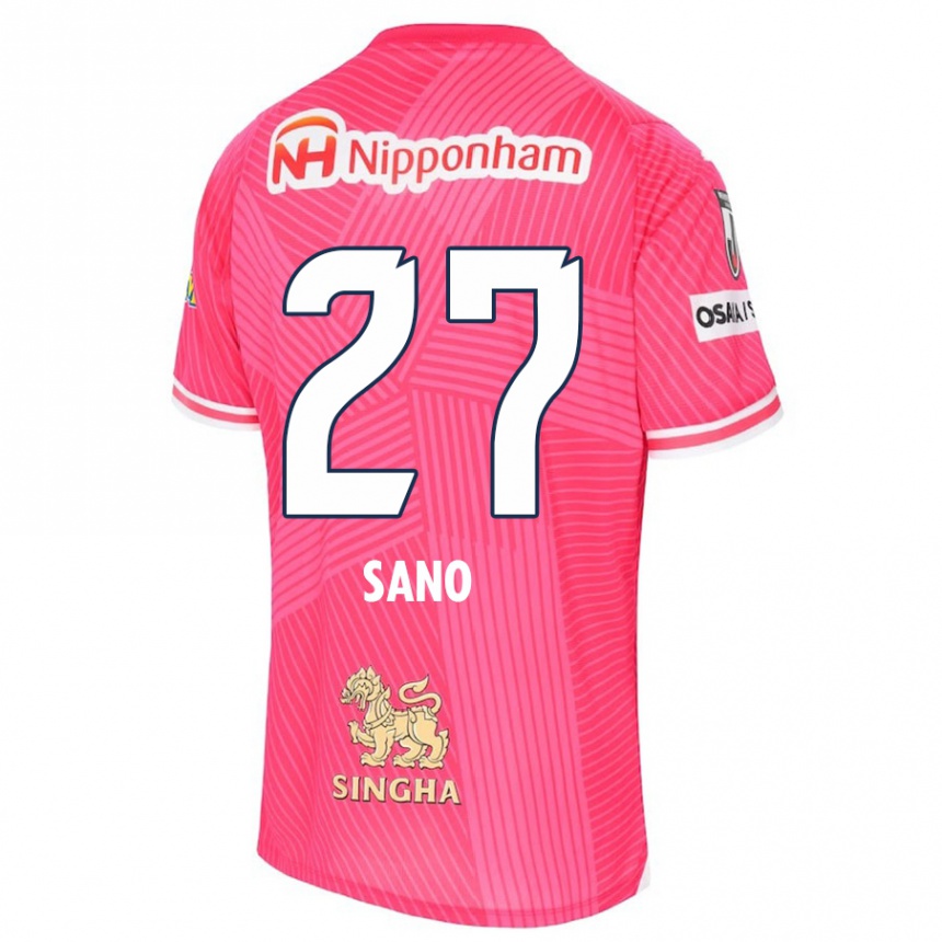 Niño Fútbol Camiseta Taiki Sano #27 Rosa Blanco 1ª Equipación 2024/25