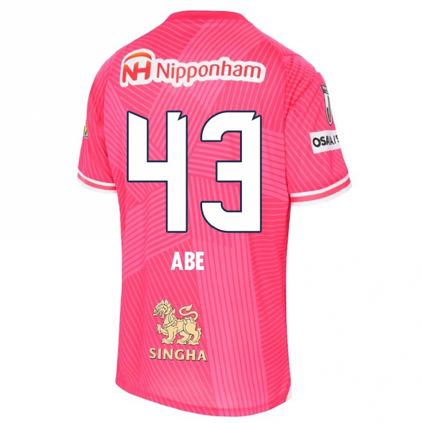 Niño Fútbol Camiseta Yosei Abe #43 Rosa Blanco 1ª Equipación 2024/25