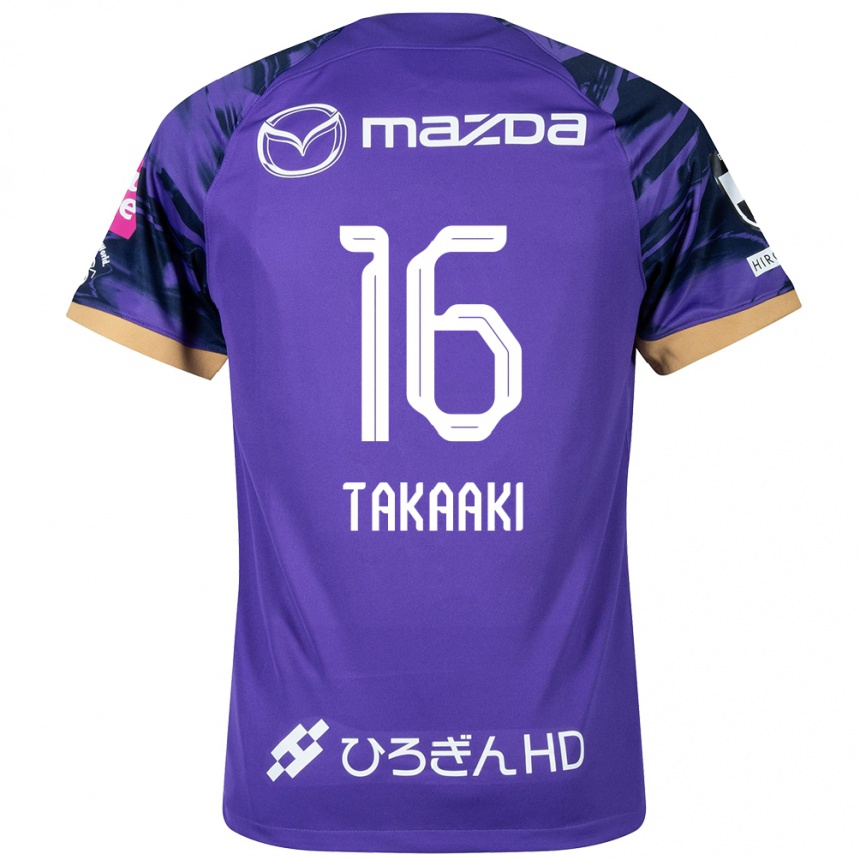 Niño Fútbol Camiseta Takaaki Shichi #16 Púrpura Blanco 1ª Equipación 2024/25