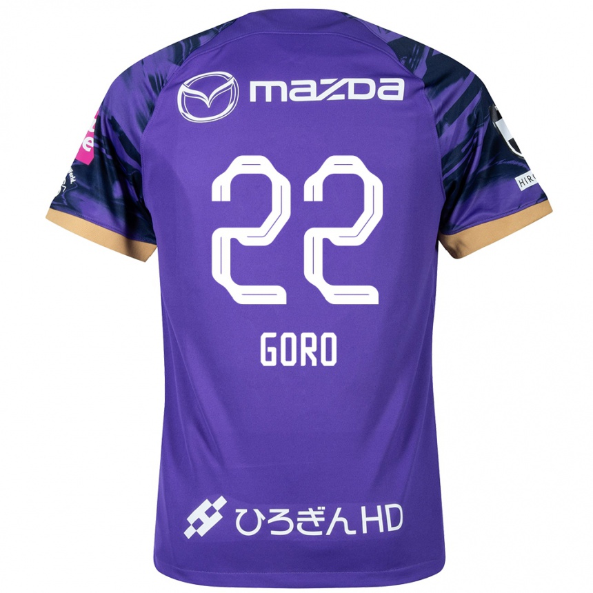 Niño Fútbol Camiseta Goro Kawanami #22 Púrpura Blanco 1ª Equipación 2024/25