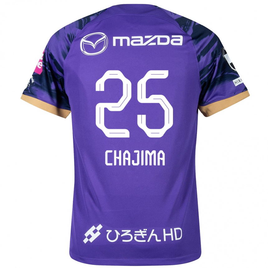 Niño Fútbol Camiseta Yusuke Chajima #25 Púrpura Blanco 1ª Equipación 2024/25