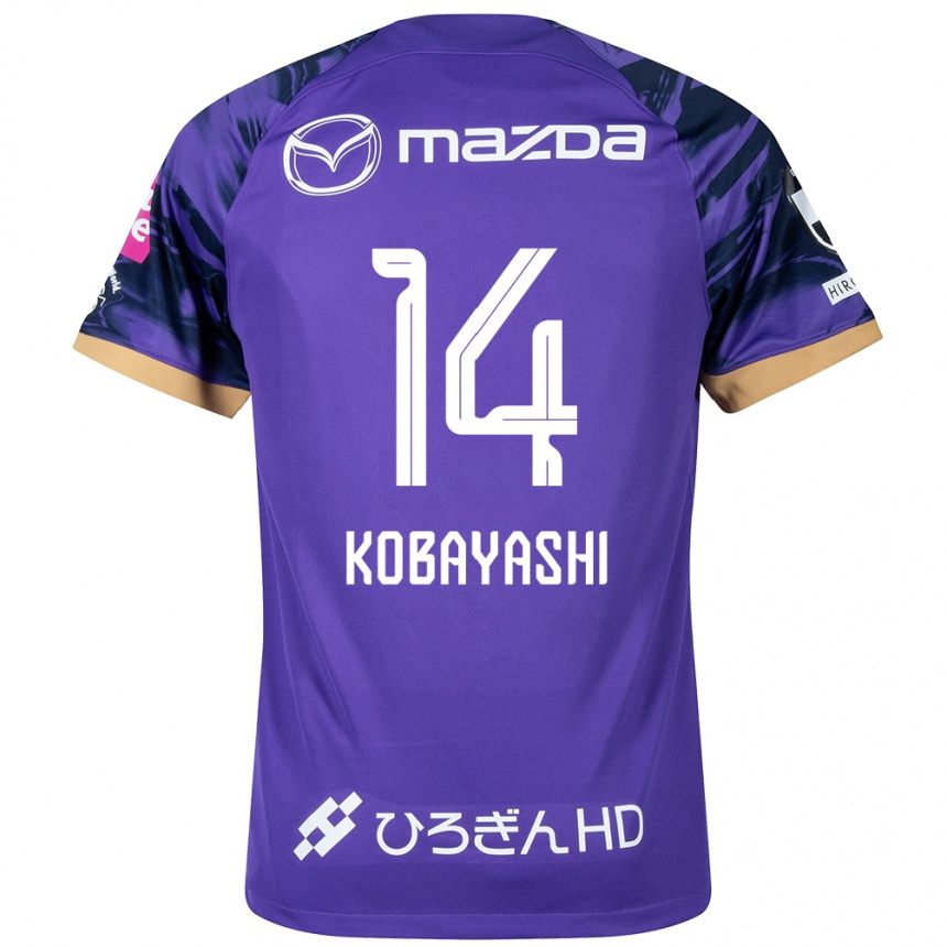 Niño Fútbol Camiseta Shimon Kobayashi #14 Púrpura Blanco 1ª Equipación 2024/25