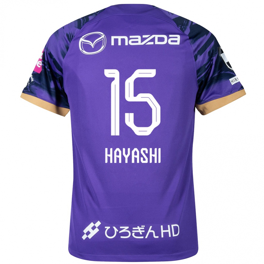 Niño Fútbol Camiseta Shunta Hayashi #15 Púrpura Blanco 1ª Equipación 2024/25