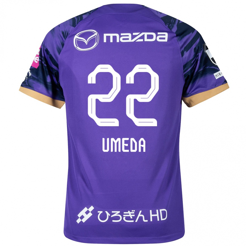 Niño Fútbol Camiseta Taiga Umeda #22 Púrpura Blanco 1ª Equipación 2024/25