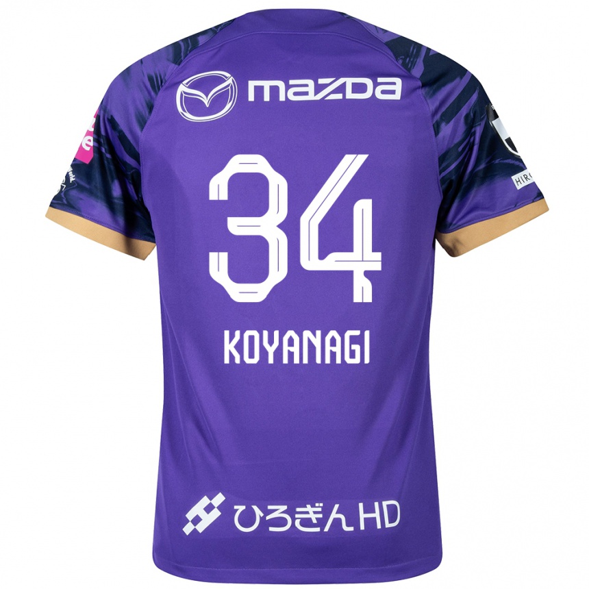 Niño Fútbol Camiseta Shu Koyanagi #34 Púrpura Blanco 1ª Equipación 2024/25