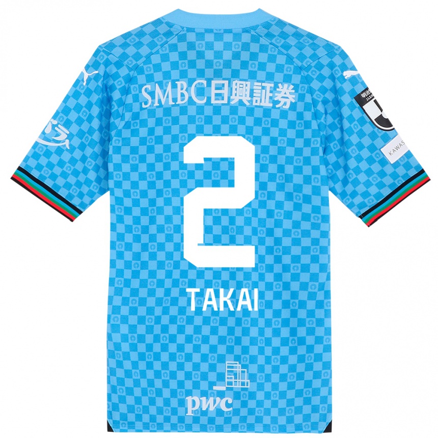 Niño Fútbol Camiseta Kota Takai #2 Azul Celeste 1ª Equipación 2024/25