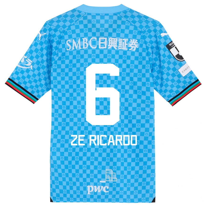 Niño Fútbol Camiseta Zé Ricardo #6 Azul Celeste 1ª Equipación 2024/25