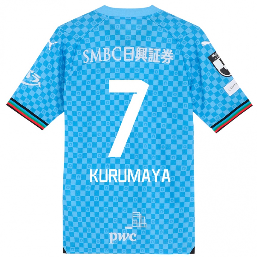 Niño Fútbol Camiseta Shintaro Kurumaya #7 Azul Celeste 1ª Equipación 2024/25