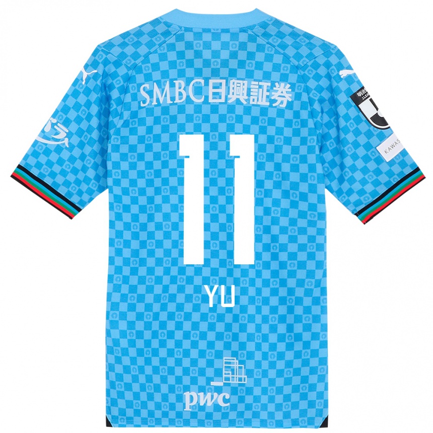 Niño Fútbol Camiseta Yu Kobayashi #11 Azul Celeste 1ª Equipación 2024/25