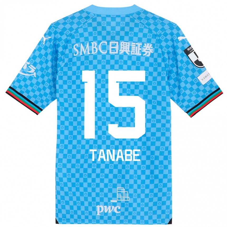 Niño Fútbol Camiseta Shuto Tanabe #15 Azul Celeste 1ª Equipación 2024/25