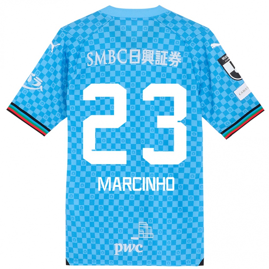 Niño Fútbol Camiseta Marcinho #23 Azul Celeste 1ª Equipación 2024/25