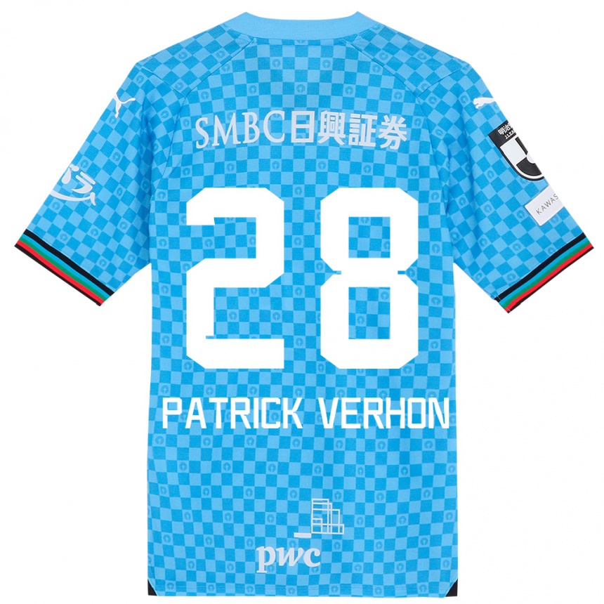 Niño Fútbol Camiseta Patrick Verhon #28 Azul Celeste 1ª Equipación 2024/25