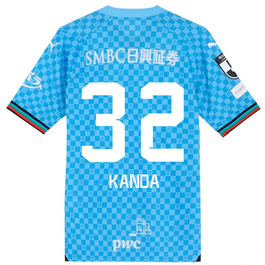 Niño Fútbol Camiseta Soma Kanda #32 Azul Celeste 1ª Equipación 2024/25