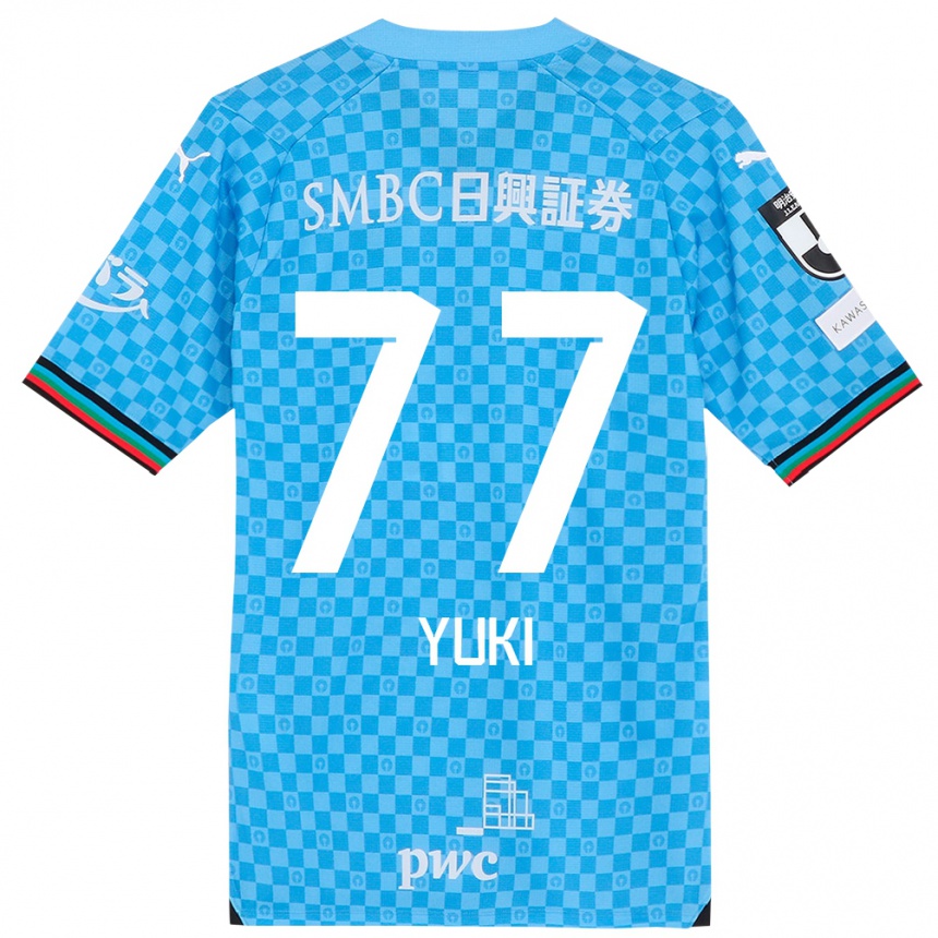 Niño Fútbol Camiseta Yuki Yamamoto #77 Azul Celeste 1ª Equipación 2024/25