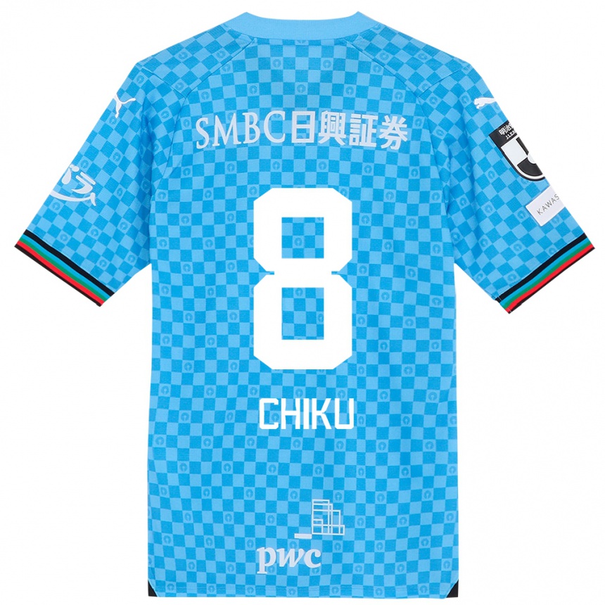 Niño Fútbol Camiseta Haruki Chiku #8 Azul Celeste 1ª Equipación 2024/25