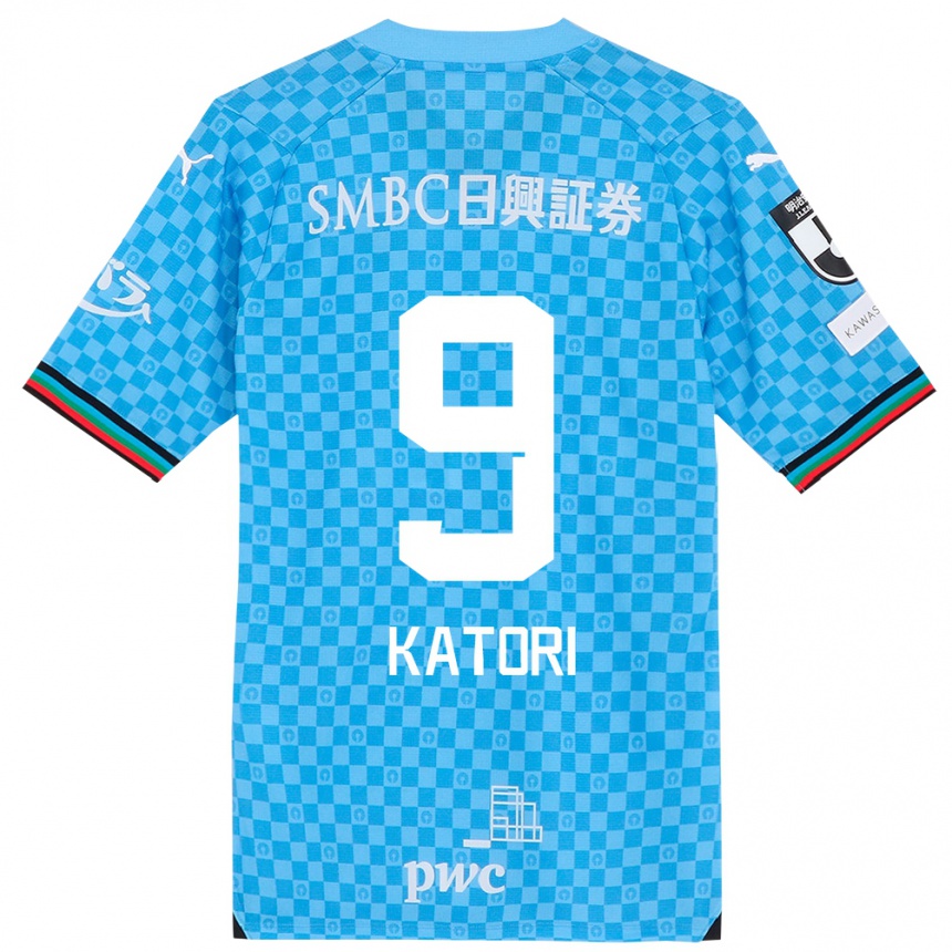 Niño Fútbol Camiseta Takeshi Katori #9 Azul Celeste 1ª Equipación 2024/25