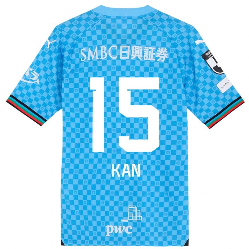 Niño Fútbol Camiseta Noriharu Kan #15 Azul Celeste 1ª Equipación 2024/25