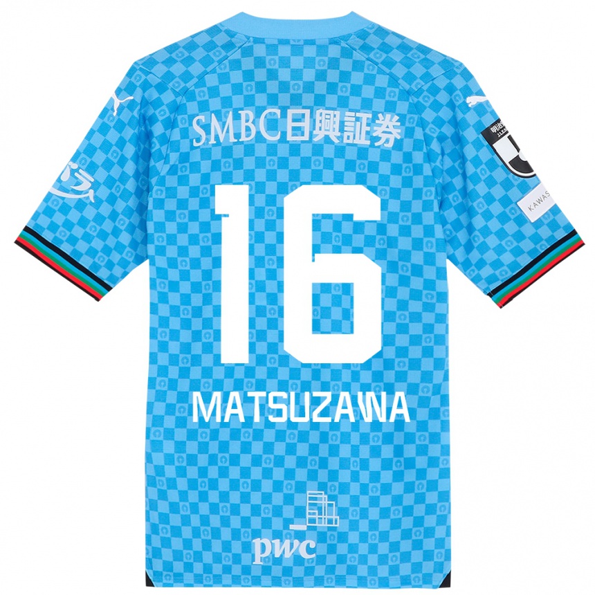 Niño Fútbol Camiseta Naoto Matsuzawa #16 Azul Celeste 1ª Equipación 2024/25