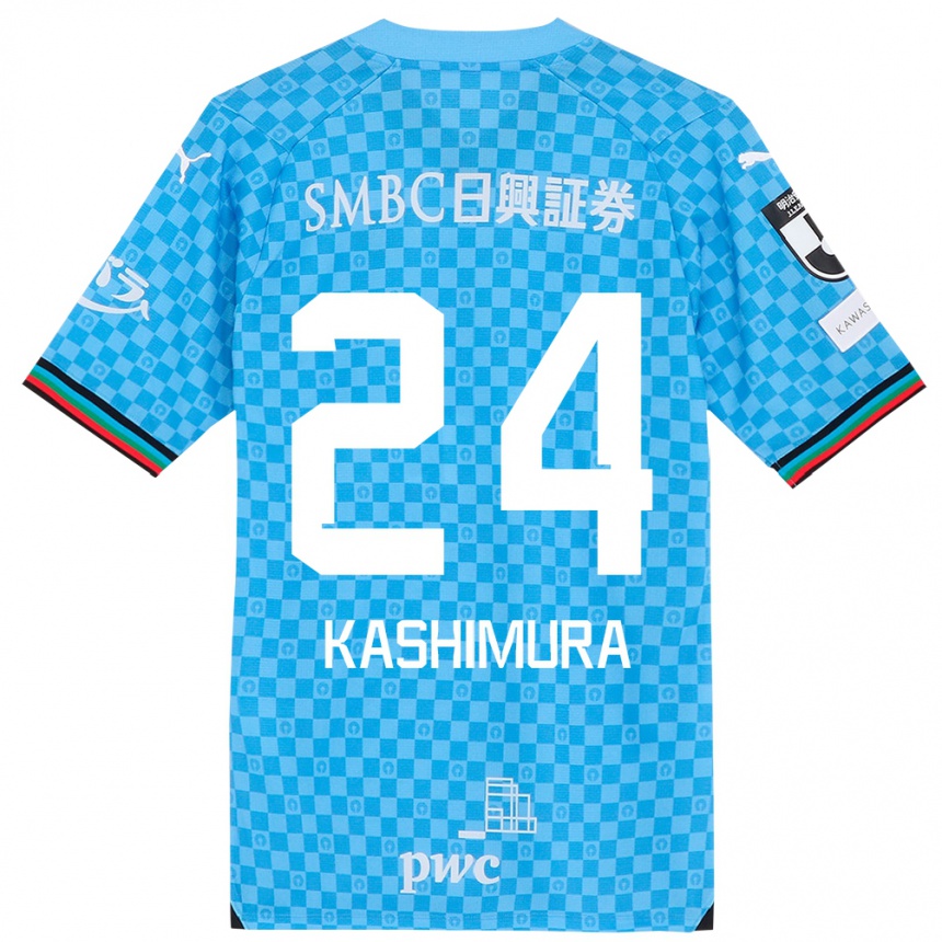 Niño Fútbol Camiseta Ryota Kashimura #24 Azul Celeste 1ª Equipación 2024/25