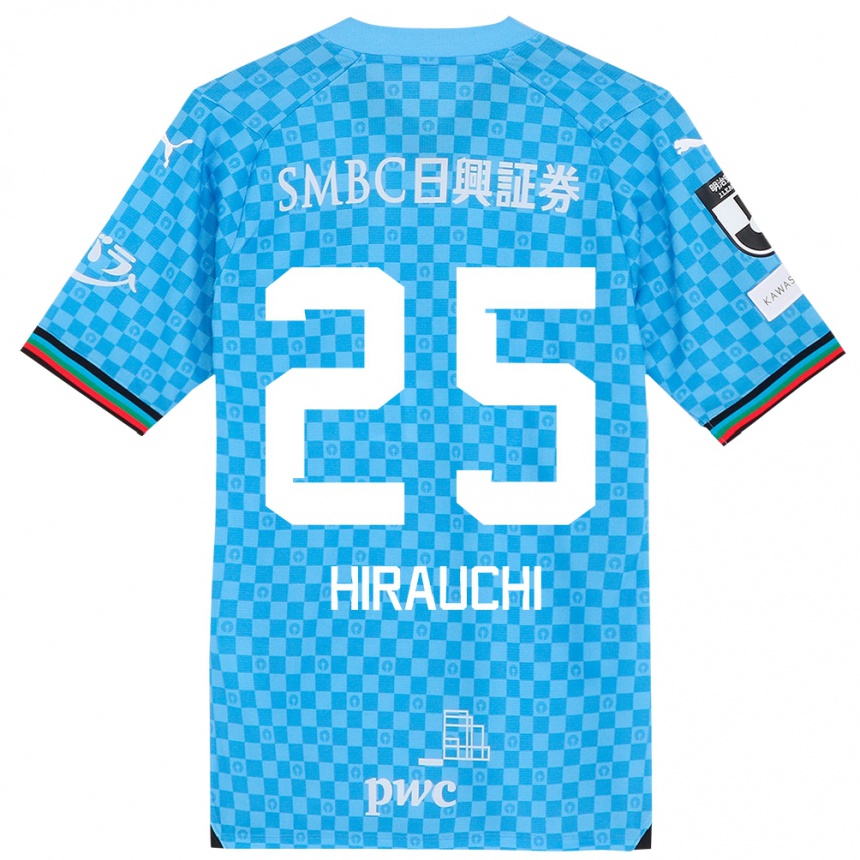 Niño Fútbol Camiseta Issei Hirauchi #25 Azul Celeste 1ª Equipación 2024/25